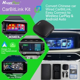 NCP0039 HansPilot CarKit CarBitLink x Baic Jetour Geely Chery Jac Gac Dongfeng Forthing Aeolus Kaiyi Hongqi Changan, Wired Carbitlink Phonelink Easy Connect to Wireless CarPlay Android Auto Adapter