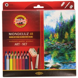 KOH-I-NOOR 3713 Mondeluz Aquarell Coloured Pencils - Assorted Colour (Set of 48)