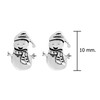 AeraVida Festive Happy Snowman .925 Sterling Silver Post Stud Earrings