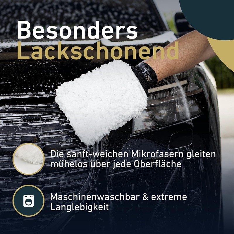 Aurum Performance Car Wash Mitt with Soft Microfibres and Large