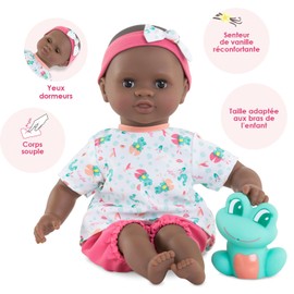 Corolle Mon Premier Poupon Bath Baby Alyzee/Soft Body Bath Doll with Bath Animal/Removable Dresses / 30 cm/Suitable for Children from 18 Months, Pink, 12" (100520)