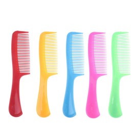 Minkissy 15pcs Plastic Hair Combs Colourful Detangling Unbreakable Long Handle Comb for Main Salon