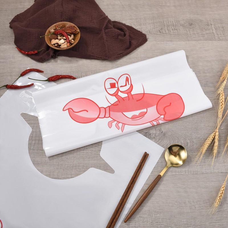 MGTECH 16 Pack 23 Inch Disposable Crab Bibs Thick Funny