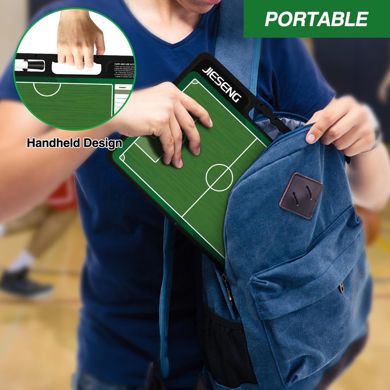 Soccer Dry Erase Coach Board for Coach,Court Tatical Portable Lineup