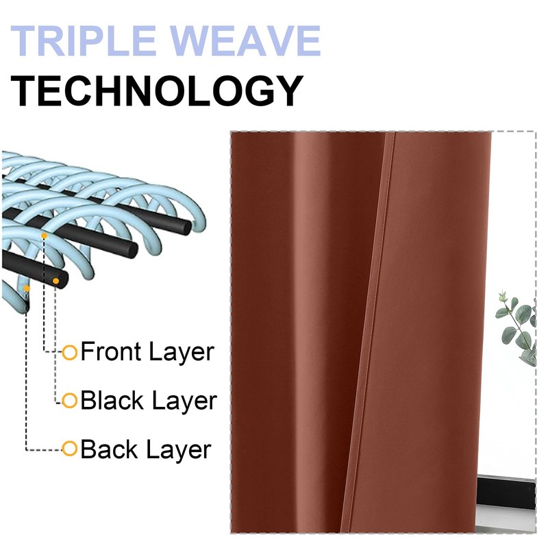 Simplebrand Terracotta Valance for Windows, Short Blackout Curtains for Kitchen/Small