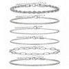 Molain 6Pcs Stainless Steel Chain Bracelets for Men Women