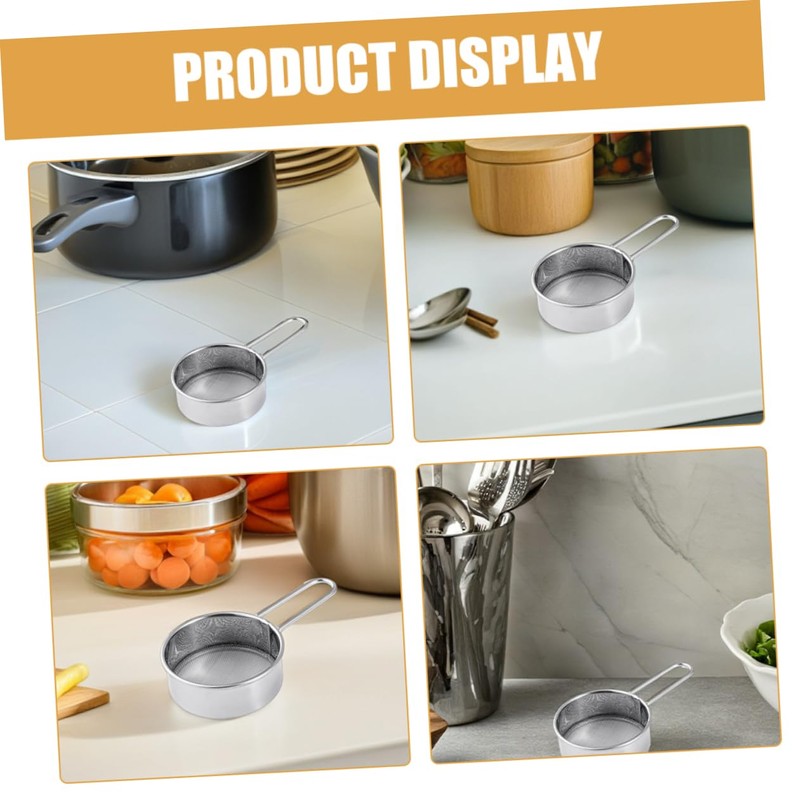 BUGUUYO 2pcs Handheld Mini Stainless Steel Flour Sifter Mesh Powder
