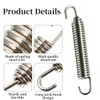 QEXUJOW Springs, Two Piece Universal Exhaust Pipe Spring, Stainless Steel