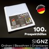 SIGNZ Document Wallets Extra Wide (DIN A4, Strong 80 My),