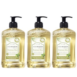 A LA MAISON de Provence Liquid Hand Soap | Rosemary Mint Scent | French Milled Moisturizing Natural Hand Soap | in 16.9 oz. Pump Bottles | (3 Pack)