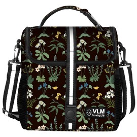 VLM Lunch Box for Women, Insulated Lunch Bag Women with Adjustable Shoulder Strap, Cute Lunch Tote Bag for Work,Picnic,Camping