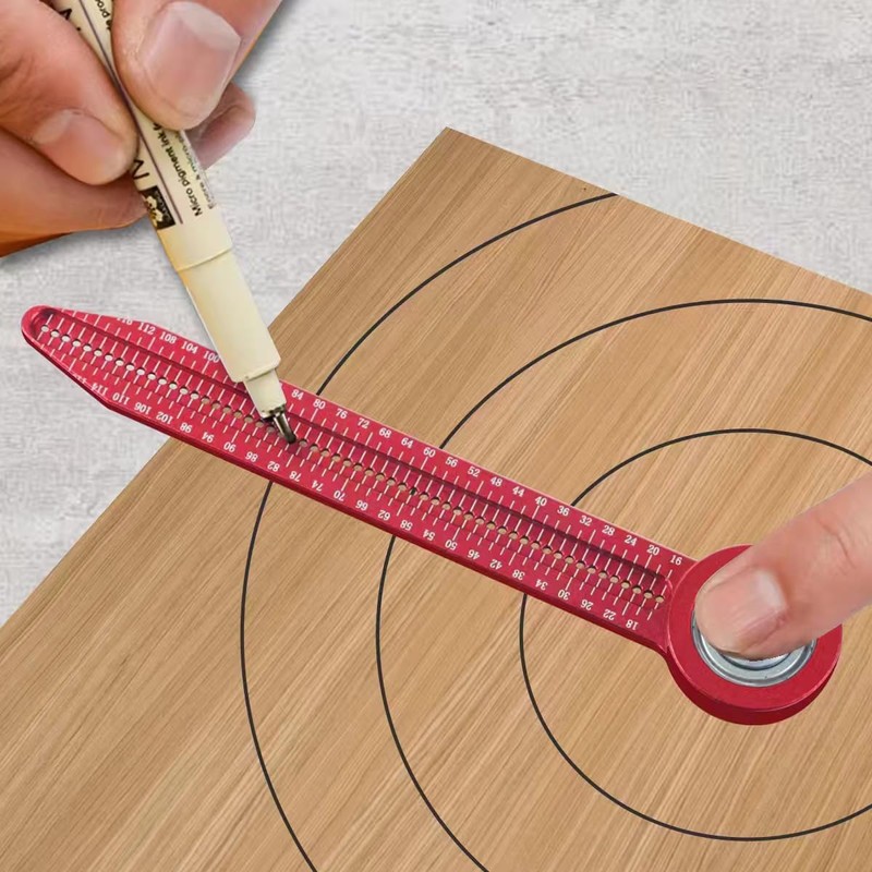 Tiardey Mini Drawing Compass Ruler And Woodworking Ruler With Circular