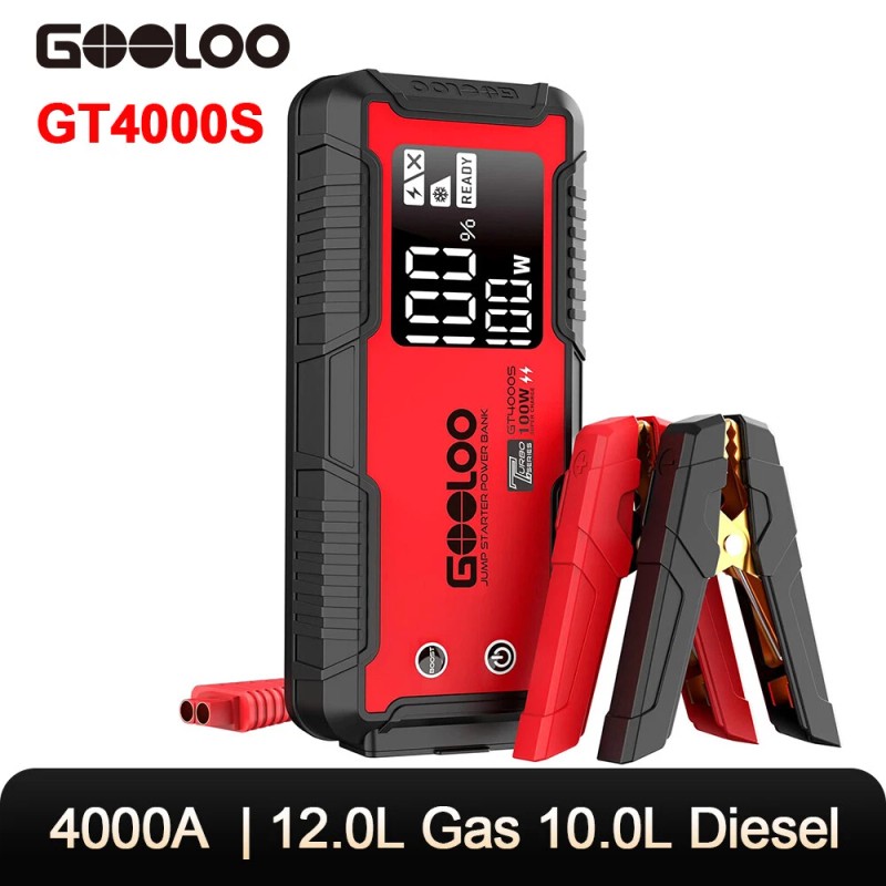 GOOLOO Jump Starter 4000A Portable 12 Volt Car battery Heavy