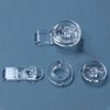 Pack of 5 Transparent Round Acrylic Plastic Cam Lock Latch