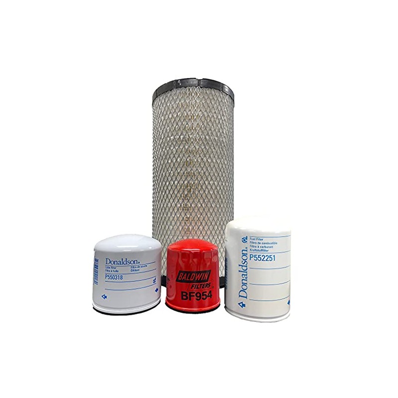 CFKIT Maintenance Filter Kit Compatible with Takeuchi TL10V2 w/Kubota V3307