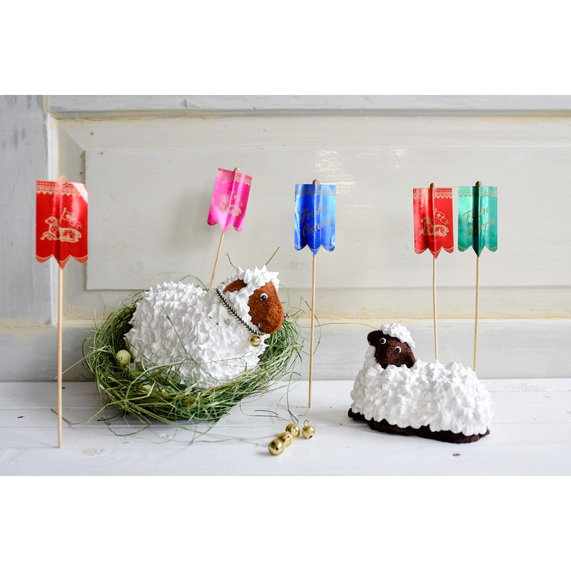 Hobby Bakers Flag and Bell for Easter Lamb 5 Pieces