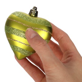 com-four® Christmas Tree Decorations - Christmas Tree Baubles In Different Shapes - Bell, Heart And Star For Hanging On The Christmas Tree