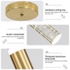3 Pack Modern Kitchen Island Pendant Lights, Gold Bubble Crystal
