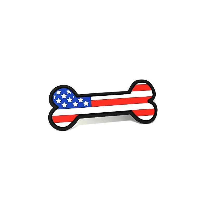 American Flag Dog Bone PVC Rubber Funny Tactical Hook and