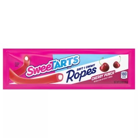 SweeTARTS Cherry Punch Soft Chewy Ropes 1.8oz Pack of 24 Candy Treats