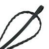 SIE Plaited Leather reins braided (Black, Cob)
