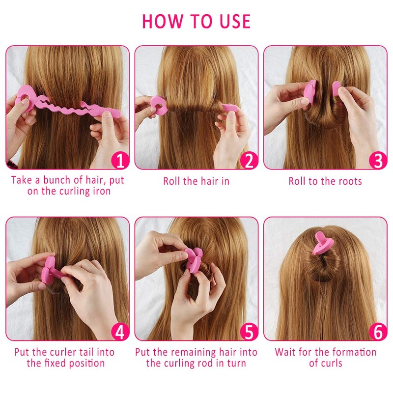 Foam Hair Rollers 18 Pieces Flexible Sponge Hair Rollers Overnight