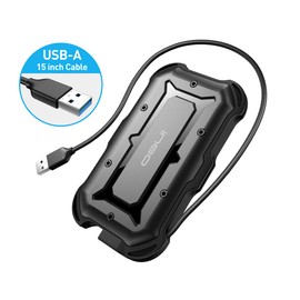 ineo 2.5 Pulgadas USB 3.0 Tipo A, Resistente al Agua y a Prueba de Golpes IP66 Carcasa de Disco Duro Externo para 2.5 Pulgadas 9.5 mm y 7 mm SATA HDD SSD [T2566-II]