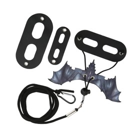 DAKR Correa de dragón Barbudo, arnés de Animales Reptiles Seguros de Colores Brillantes para Lagarto para hámsters(Negro Gris)