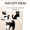 Funny Black Cat Bathroom Decor Set, 3 Pcs Wooden Cats