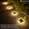Lacasa 4 Pack Solar Deck Lights Outdoor Waterproof LED, Garden