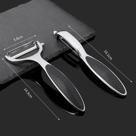 2Pcs Pelador de Verduras, Pelapapas para Cocina, Pelador de Frutas Multifunción, Mango Ergonómico Antideslizante, Fácil de Pelar, Cuchillos para Pelar para Patatas Zanahorias Pepinos y Manzanas
