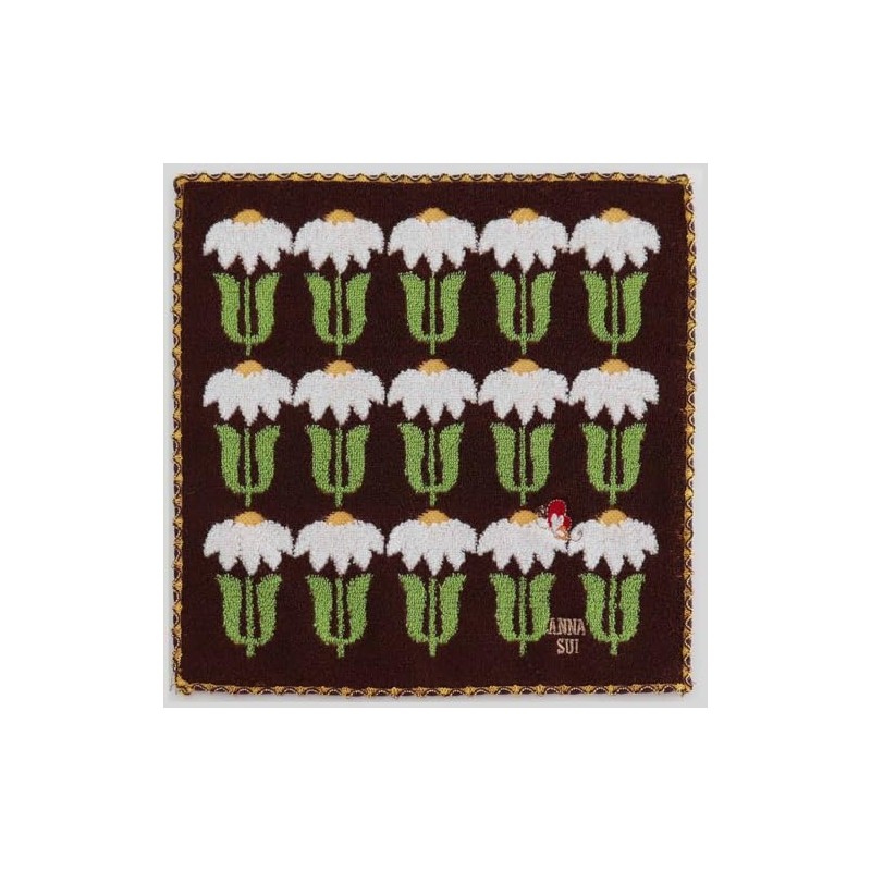 ANNA SUI 109482-0007-01 Towel Handkerchief Daisy (Brown) Women's Towel Hand