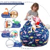 Aubliss Stuffed Animal Bean Bag Storage Chair (Dinosaur, X-Large (48''))