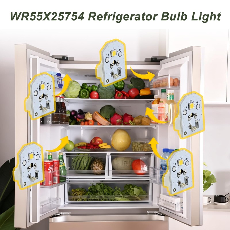 WR55X25754 WR55X11132 Refrigerator Bulb Light Replacement for GE Replaces WR55X26486