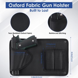 Threehome Upgraded Gun Safe Door Organizer with Strong Adhesive Hook & Loop