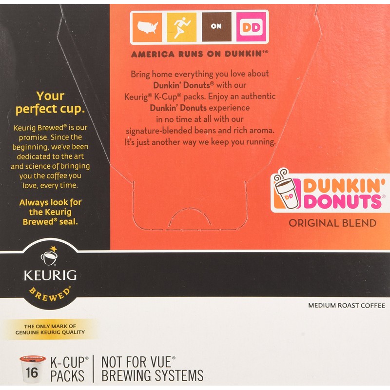 Dunkin Donuts Original Flavor Coffee K-Cups For Keurig K Cup