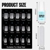 TOMICCA Nail Tips for Gel Nails with Nail Glue Set,