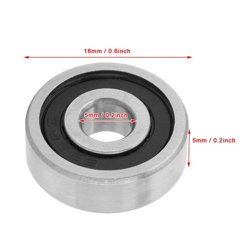 625RS High Speed Deep Bearing Rubber Seal 16mm x 5mm