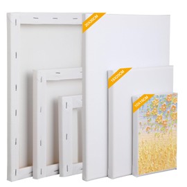 6 Piece Canvas for Painting, Canvas Set for Creative Works, High Quality Canvas Painting for Precise Detail. Perfect as Canvases for Acrylic Paints, Oil & Gouache Painting