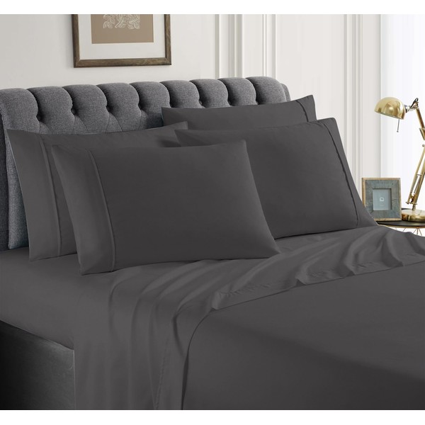 Omnegon 100% Egyptian Cotton Sheet Set 4pc King Size, Heavy