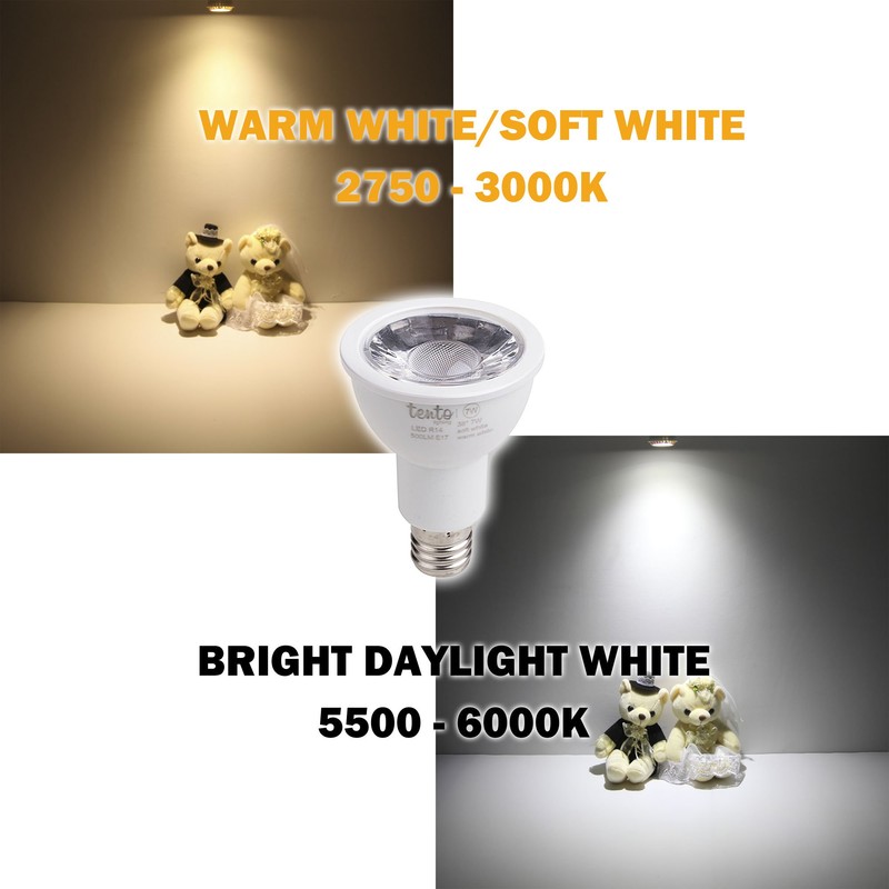 E17 R14 LED Reflectors White Light 6000k Intermediate Base LED