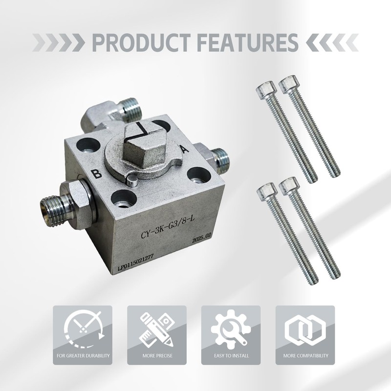 The three-way directional control valve is suitable for most small