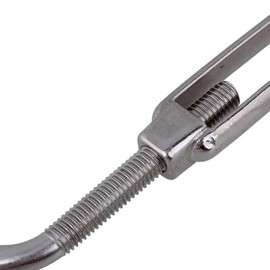 POFET 2pcs M12 Stainless Steel 304 Hook & Hook Turnbuckle Wire Rope, Strong Tension Hardware Kit for Wire Rope Tension Heavy Duty