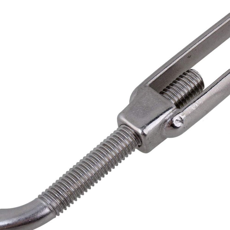 POFET 2pcs M12 Stainless Steel 304 Hook & Hook Turnbuckle