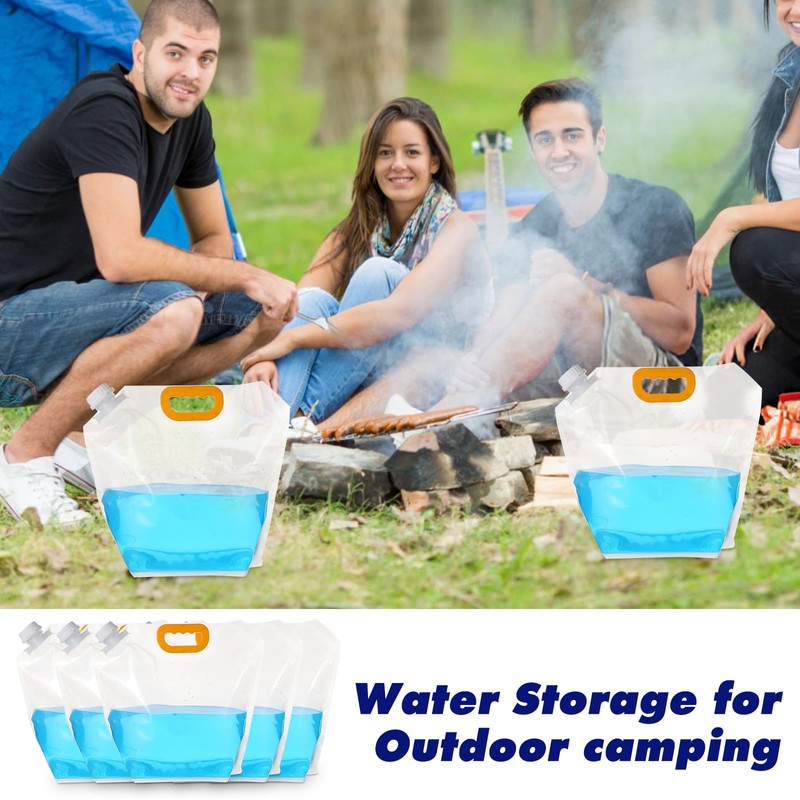 MAQUITA 20 Pcs 1.3 Gallon Foldable Water Emergency Container Bag