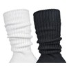 AMERIB Men's Rib 2/1 Socks, White, Black, Made in Japan,