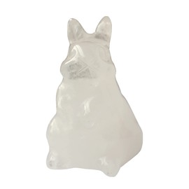 Manekieko Natural Rock Quartz Hand Carved Rabbit Statue,38mm Crystals and Healing Stones Animal Figurines Gemstone