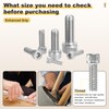 METALLIXITY Socket Head Cap Screws(M16-2x45mm)3Pcs, 304 Stainless Steel Allen Socket