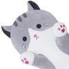 Yeqivo Soft Cat Plush Pillow, Grey Long Cat Stuffed Animals