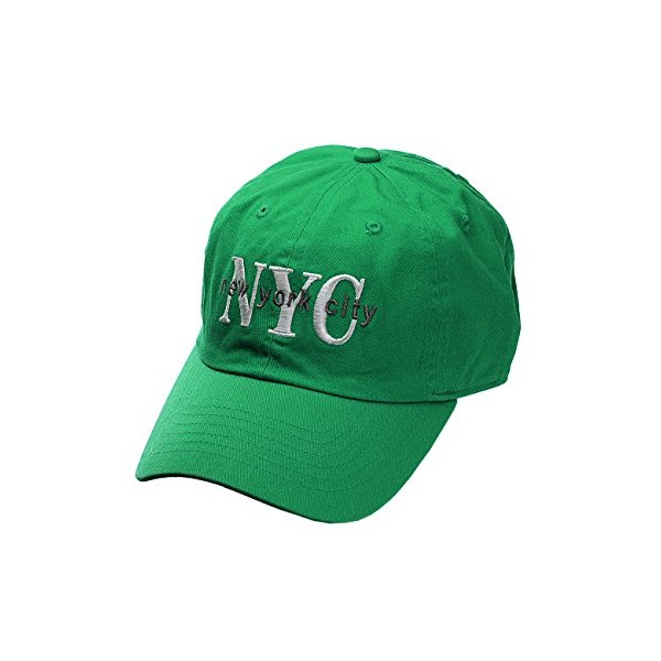 NYFASHION101 Unisex NYC New York City Embroidered Adjustable Low Profile Cap, NY02, Kelly Green